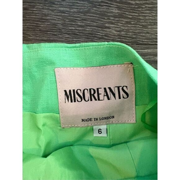 NWOT Miscreants London x Revolve Lime Green Crop Top Mini Skirt Set US 2 UK 6 - Picture 3 of 4